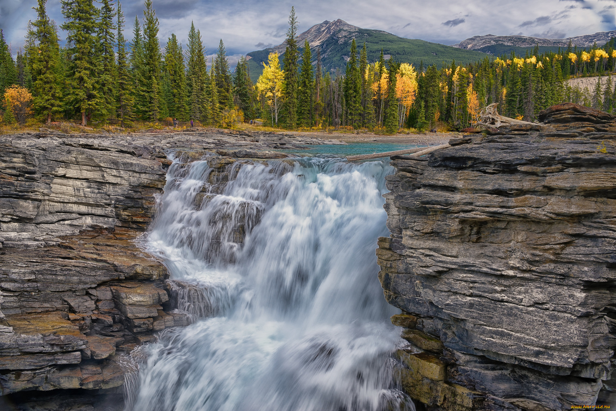 athabasca, falls, jasper, national, park, alberta, canada, , , , , , , , 